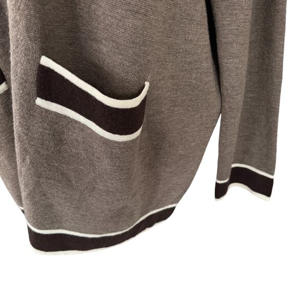 Tuckernuck Lauren Cardigan Sweater Wool Brown Oversized‎ Size XXL - Picture 4 of 9